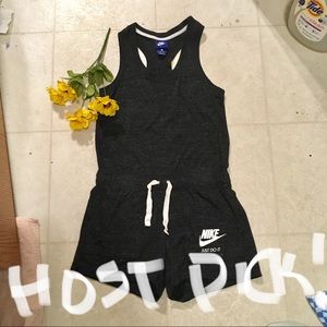 {Nike} Dark Heather Grey Romper Size XS